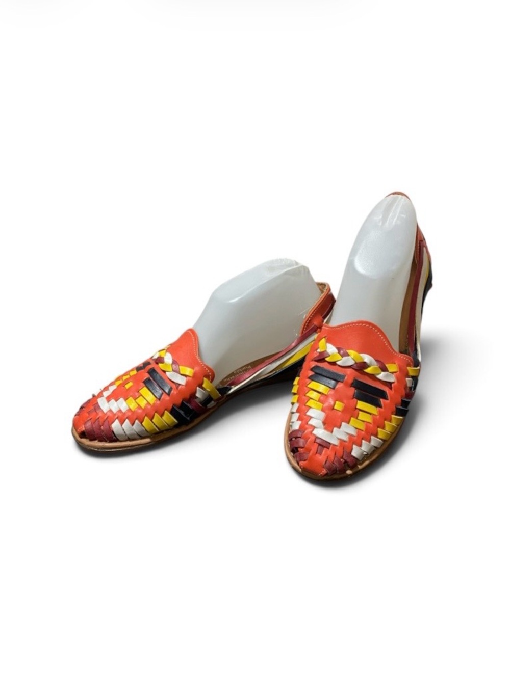 Munro-Huarache Puebla Women’s Mexican Woven Leather Sandals Sz-9
